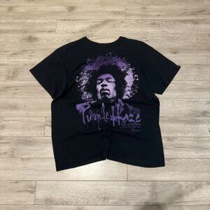 jimi hendrix black and purple graphic tee